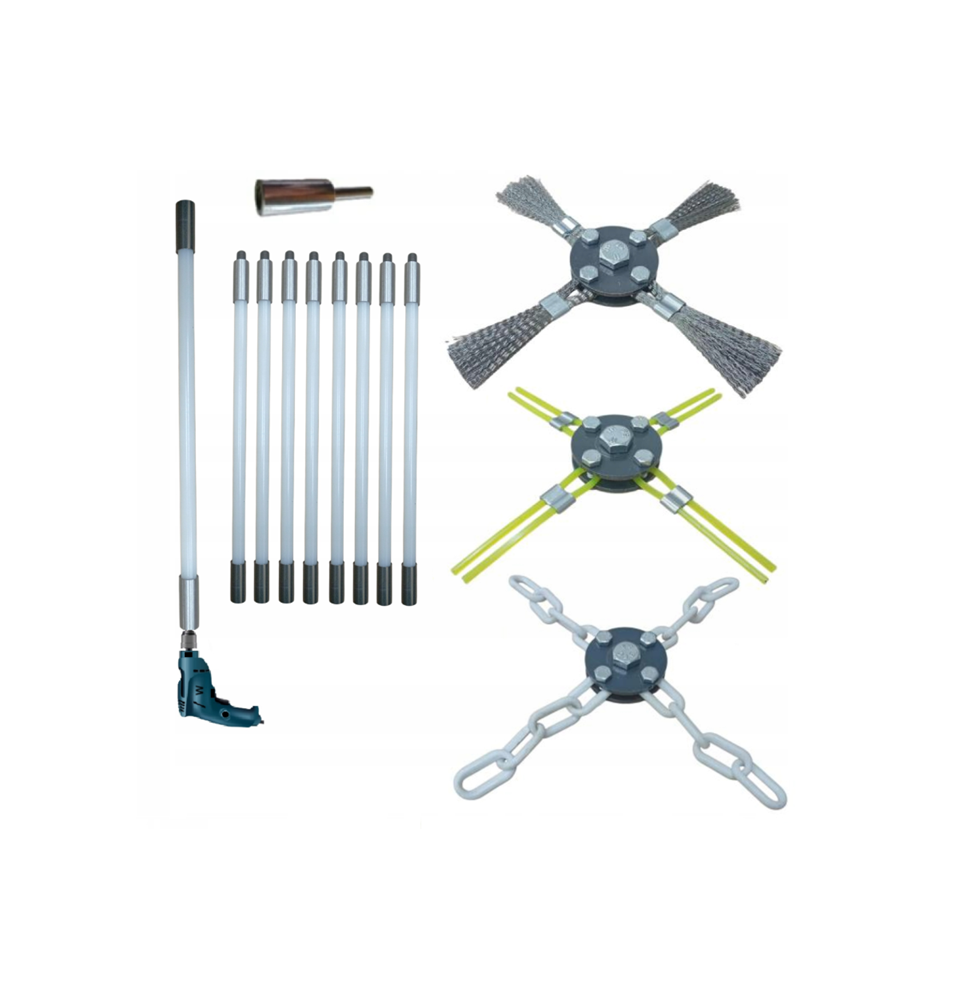 ZESTAW 8 METROWY DO KOMINÓW KWASOODPORNY I NIERDZEWNYCH DO MECHANICZNEGO CZYSZCZENIA KOMINA OD DOŁU (4)