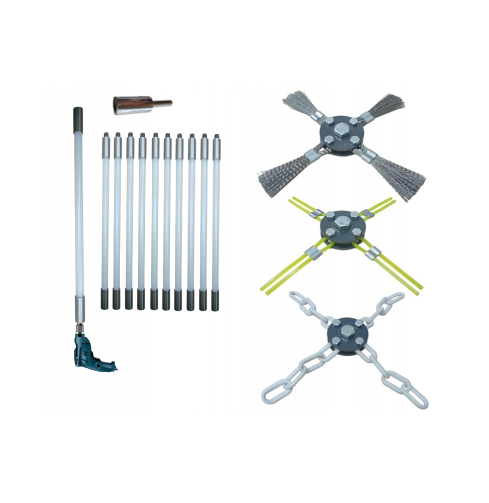 ZESTAW 10 METROWY DO KOMINÓW KWASOODPORNY I NIERDZEWNYCH DO MECHANICZNEGO CZYSZCZENIA KOMINA OD DOŁU (4)