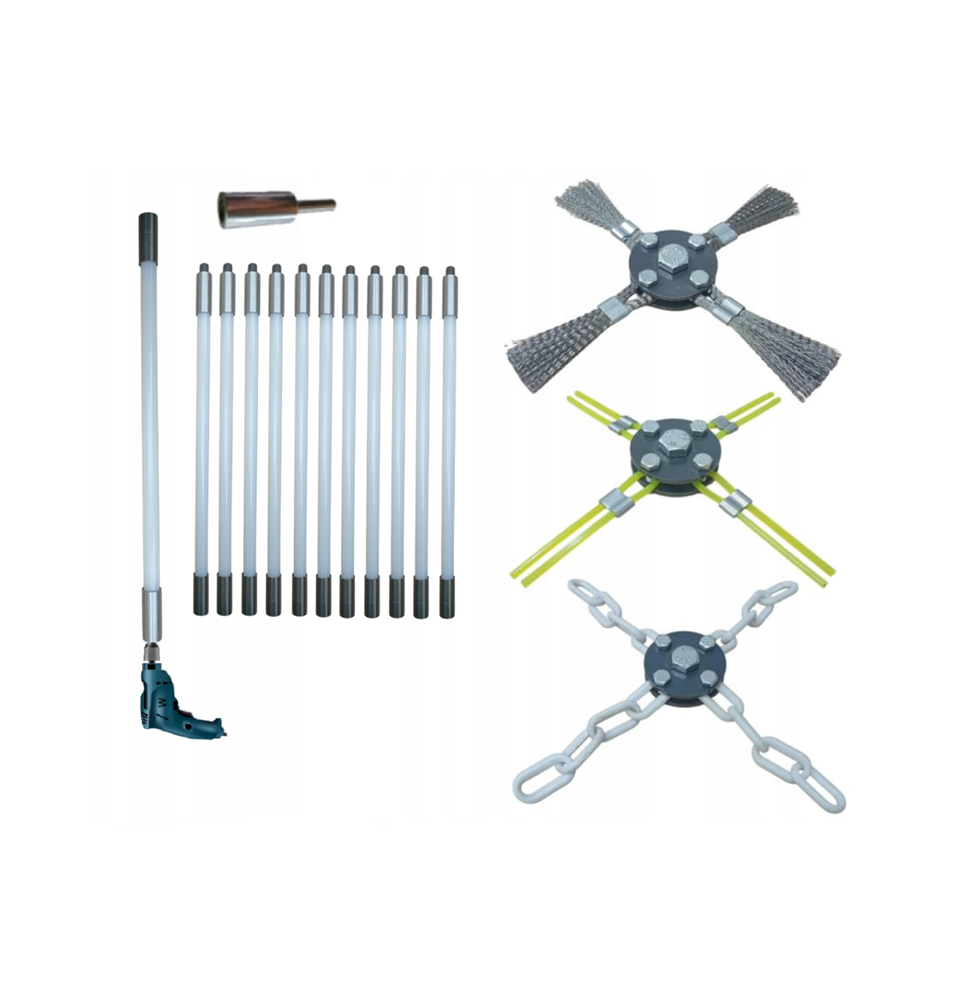ZESTAW 11 METROWY DO KOMINÓW KWASOODPORNY I NIERDZEWNYCH DO MECHANICZNEGO CZYSZCZENIA KOMINA OD DOŁU (4)