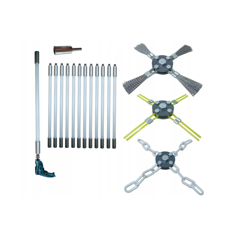 ZESTAW 12 METROWY DO KOMINÓW KWASOODPORNY I NIERDZEWNYCH DO MECHANICZNEGO CZYSZCZENIA KOMINA OD DOŁU (4)