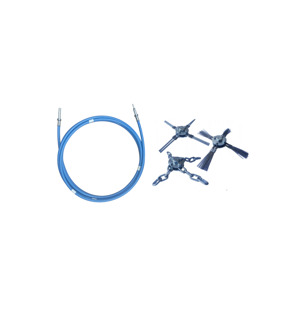ZESTAW LANCA DO CZYSZCZENIA KOMINA NA WIERTARKĘ 5M + 3 GŁOWICE (4)