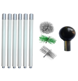 ZESTAW DO CZYSZCZENIA KOMINA OD DOŁU 8,4M 3...