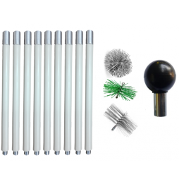 ZESTAW DO CZYSZCZENIA KOMINA OD DOŁU 12,6M 3...