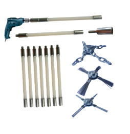 ZESTAW 9,8M. DO CZYSZCZENIA KOMINA OD DOŁU NA...