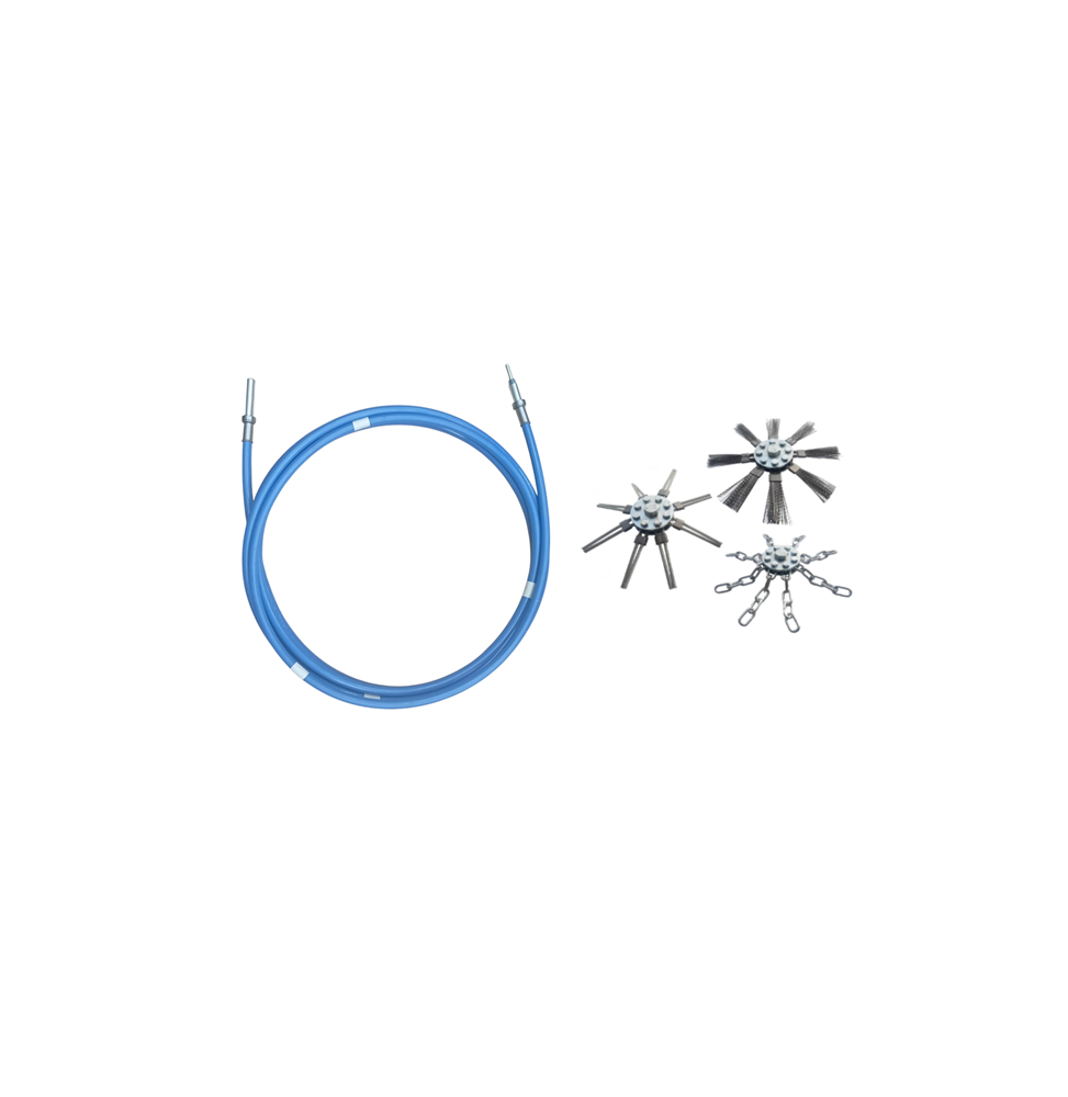 ZESTAW LANCA DO CZYSZCZENIA KOMINA NA WIERTARKĘ 12M + 3 GŁOWICE (8)