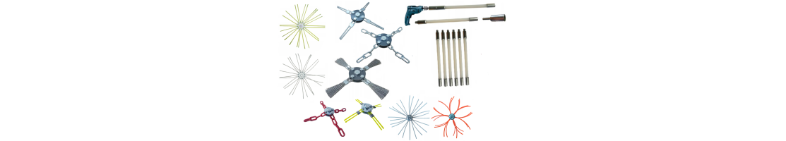 Zestaw do czyszczenia komina na wiertarkę